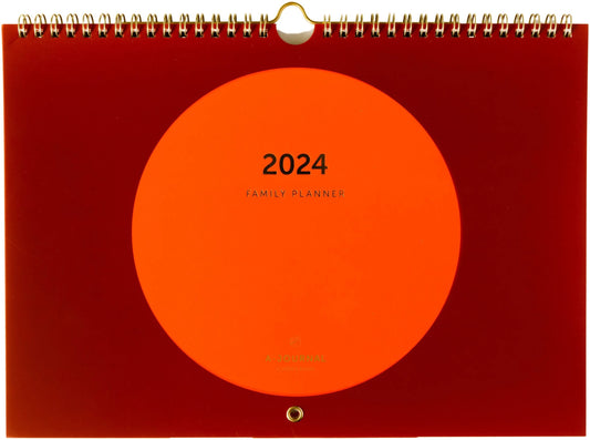 a-journal familieplanner 2024 a4 circle stijlvolle cirkelvormige kalender